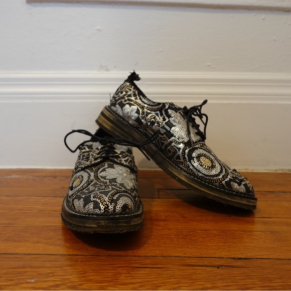 Miista London Sequined Oxfords - Picture 1 of 6